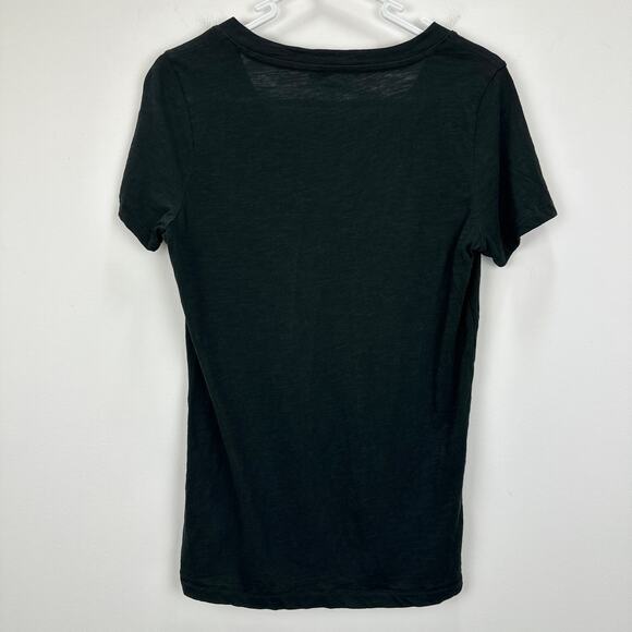 Madewell Whisper Cotton V Neck Tee Shirt Minimalist Basics Black Classic XXS NWT - Picture 11 of 11